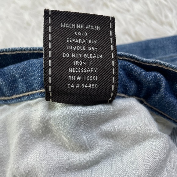 7 For All Mankind Pants Womens 31 Blue Ginger Flared Medium Wash Denim Jeans USA - Picture 6 of 15